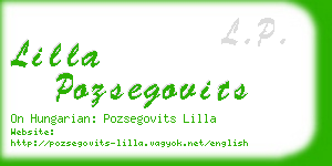 lilla pozsegovits business card